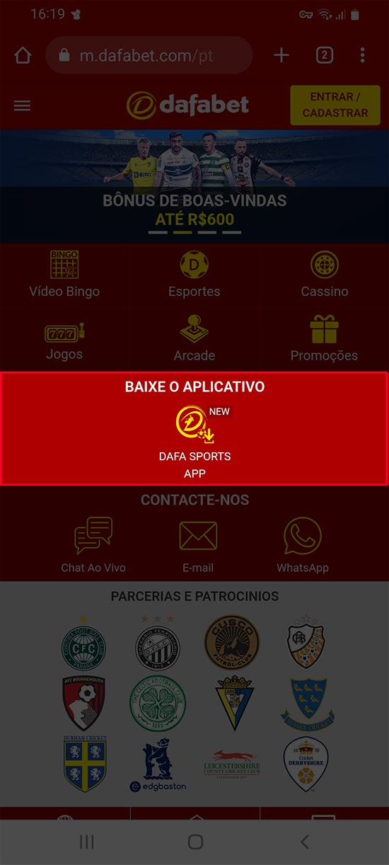 Descarregue o ficheiro APK da aplicação móvel Dafabet para o seu telefone
