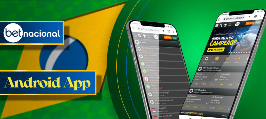 Instruções para baixar o aplicativo móvel Betnacional para Android no Brasil