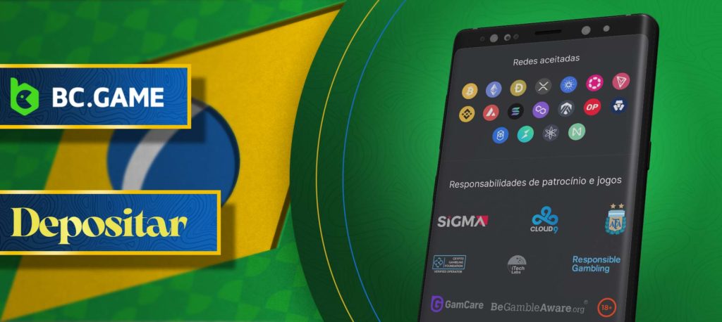 Todos os métodos de pagamento na aplicação móvel BC Game no Brasil