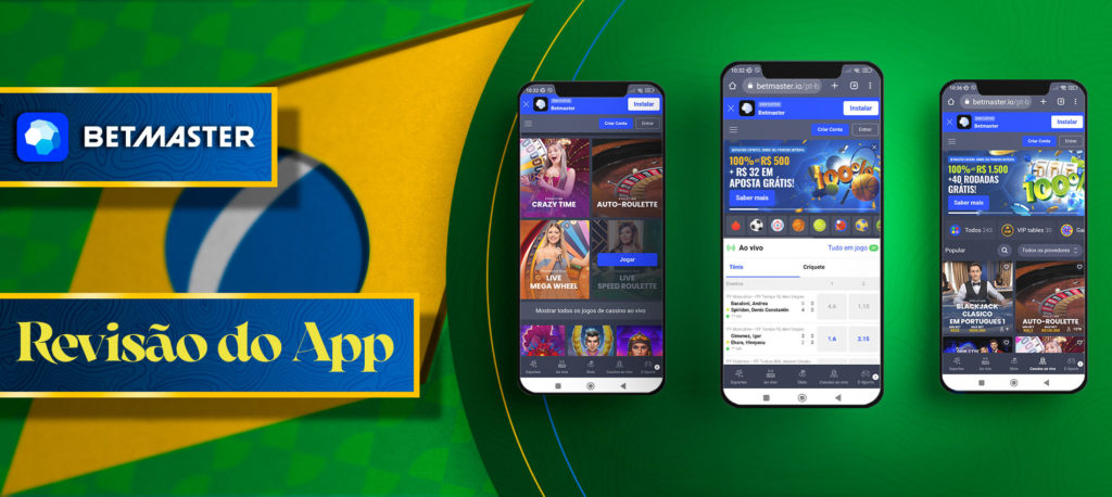 Revisão completa da aplicação Betmaster para o androide Brasil