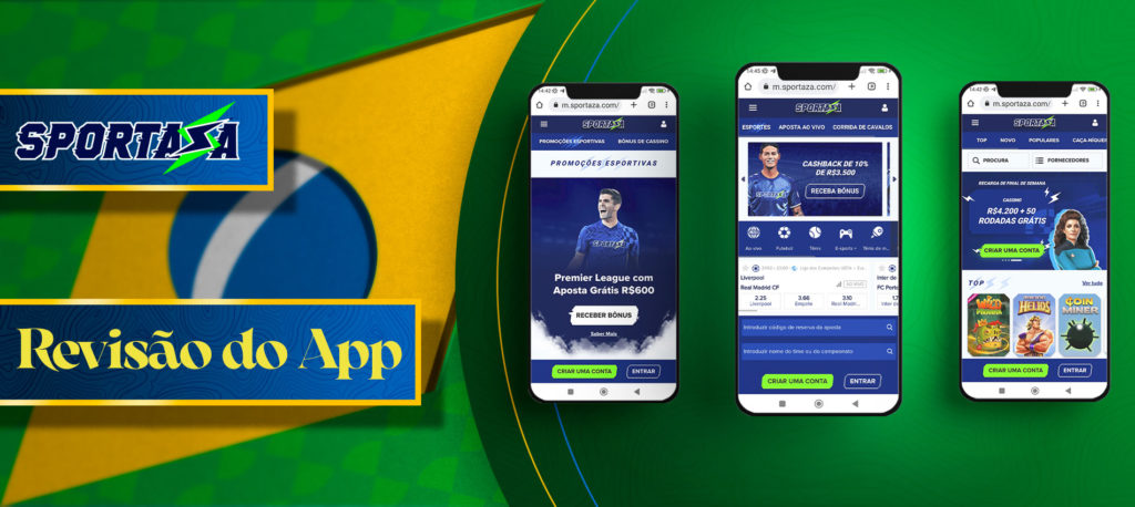 A aplicação móvel favorita do agente de apostas Sportaza