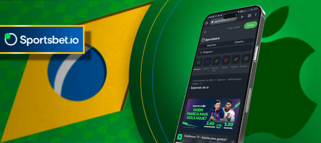 Uma das melhores casas de apostas entre outras aplicações brasileiras - Sportsbet.io.