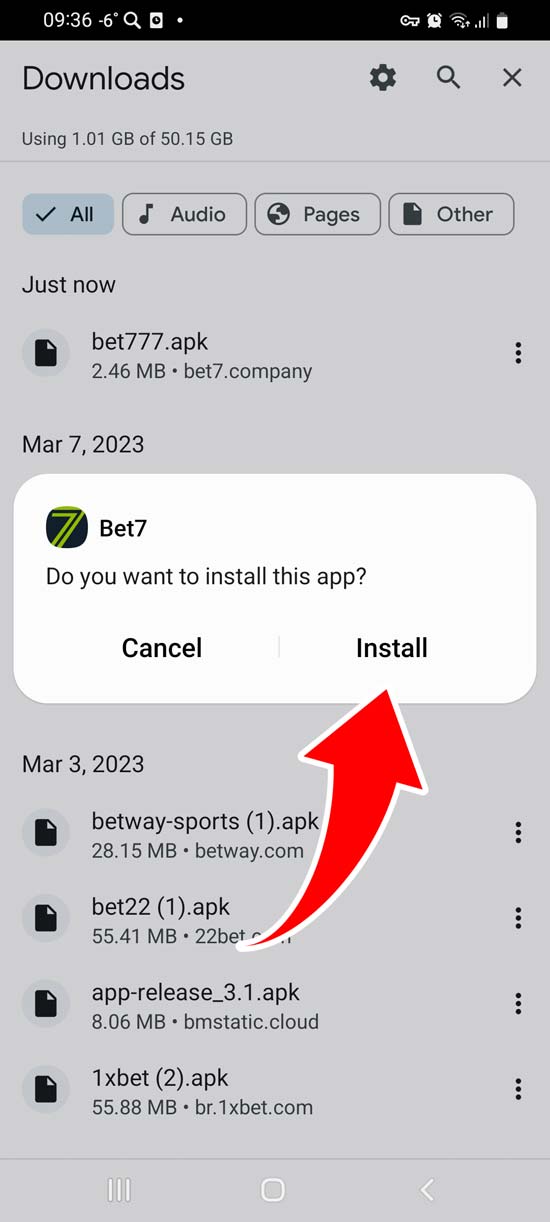 Instale o aplicativo Bet7 no seu Android e comece a apostar e a jogar, passo 2