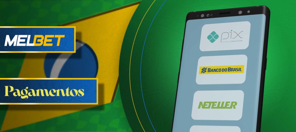 Todos os métodos de pagamento na aplicação móvel Melbet no Brasil