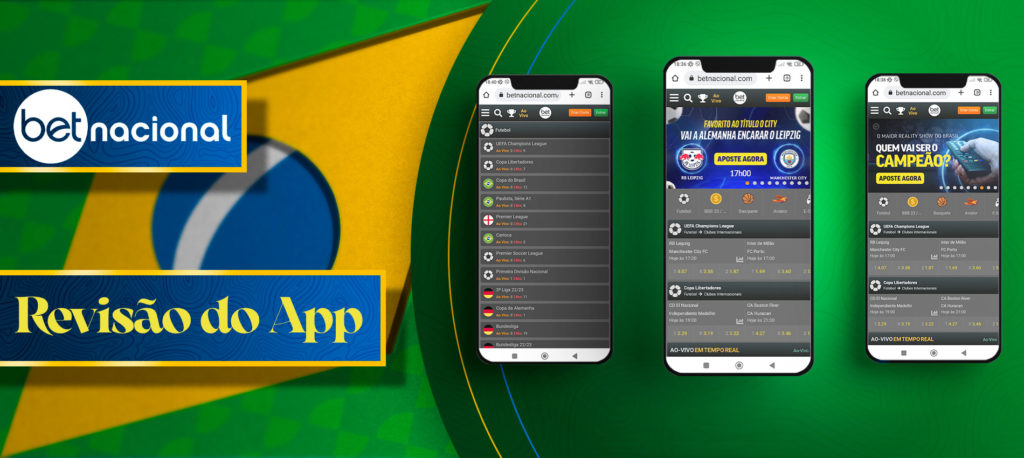 Revisão completa da aplicação Betnacional para o androide Brasil