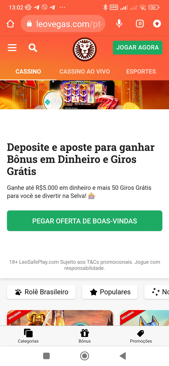 Veja como baixar e instalar o aplicativo Leovegas Android