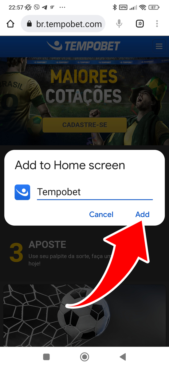 Passo 4 para baixar o aplicativo Tempobet BrasilPasso 1 para baixar o aplicativo Tempobet Brasil