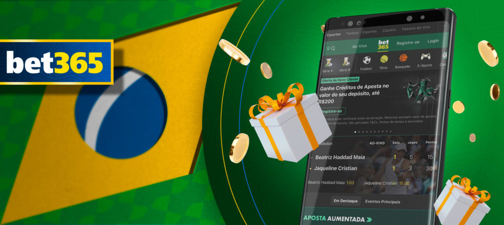 Bet365 apps com bônus de boas-vindas no Brasil 