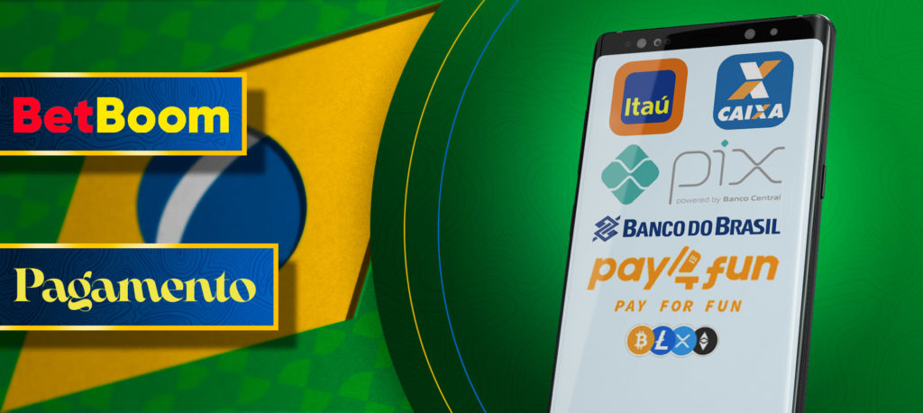 Todos os métodos de pagamento na aplicação móvel Betboom no Brasil