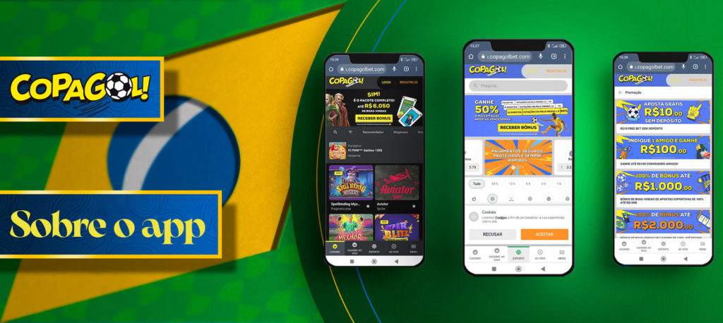 Revisão completa da aplicação Copagolbet para o androide Brasil