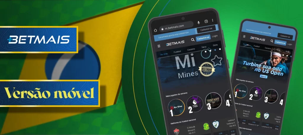 Aplicação móvel Betmais no Brasil