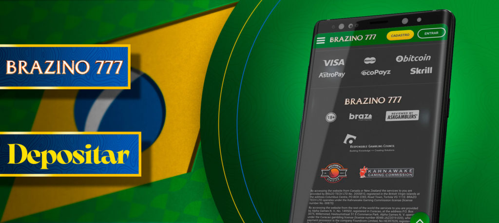 Todos os métodos de pagamento na aplicação móvel Brazino777 no Brasil