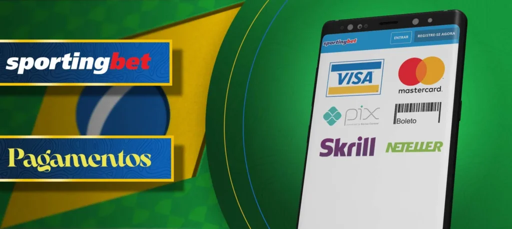 Todos os métodos de pagamento na aplicação móvel Sportingbet no Brasil
