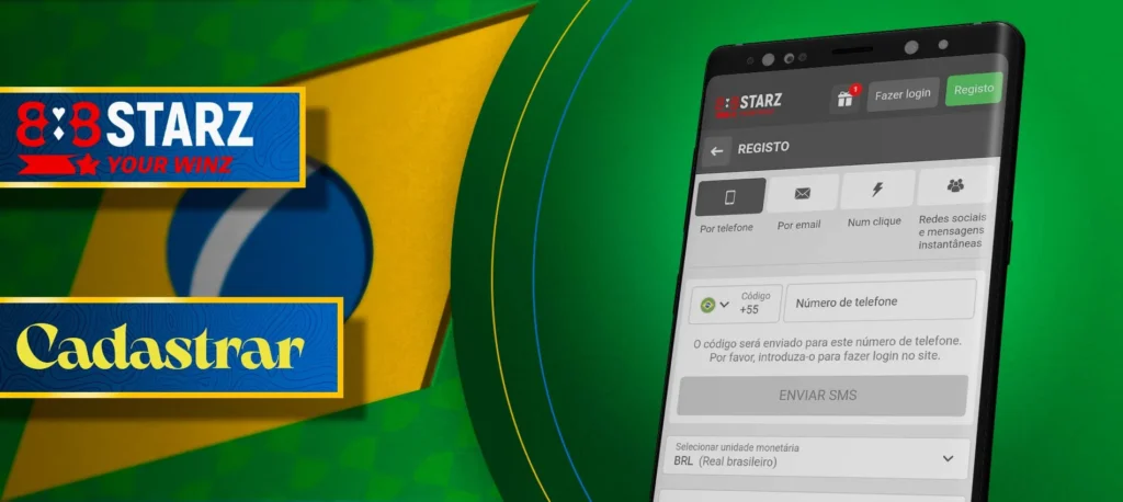 Registo prático e rápido 888Starz Brasil