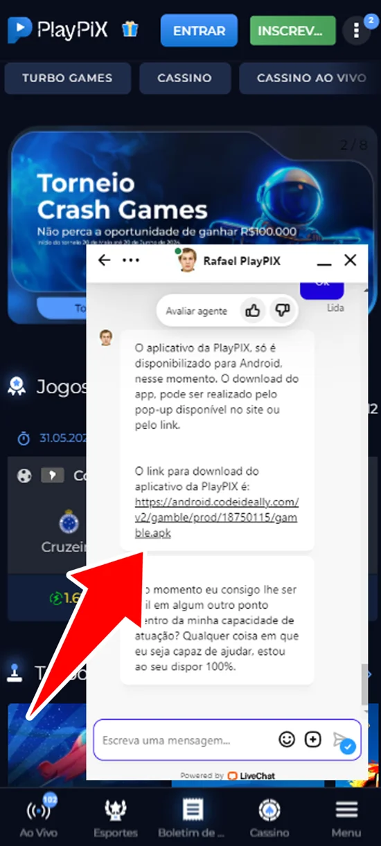 Passo 2 PlayPix App: confira como baixar o aplicativo para Android e iOS