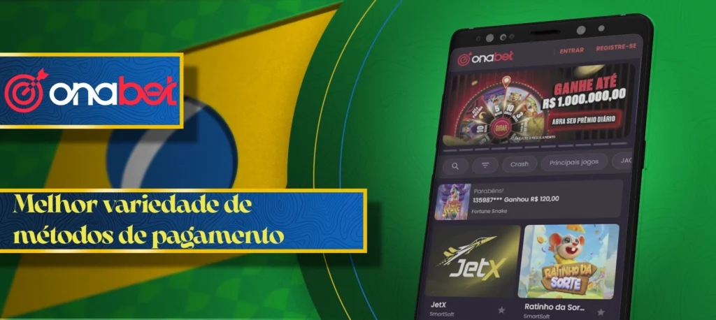 Aplicativo OnaBet – Melhor variedade de métodos de pagamento 